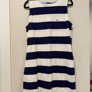 Vineyard Vines Navy and White Striped Dress